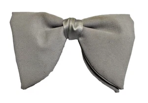 Vintage Clip On Bow Tie -ORMOND Gray 5" x 3.5" Cocktail Party Event Wedding Prom - Picture 1 of 8