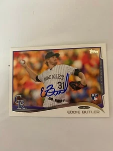 Eddie Butler 2014 Signed Topps Team Card In Person Colorado Rockies - Picture 1 of 1