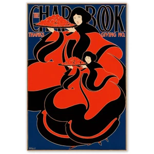 The Chap Book Thanksgiving No. KUNSTDRUCK POSTER Will H Bradley 1895 Jugendstil - Bild 1 von 6