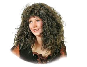 Braun Damen Perücke Fee Hexe Halloween Karneval Fasching Verkleidung Moor Orlob - Bild 1 von 6