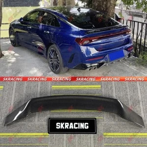 Glossy Black/Carbon Fiber Duckbill Rear Trunk Spoiler Wing Fits Kia K5 2021-2024 - Picture 1 of 36