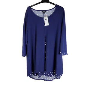 Evans UK Womans top plus size 16 new with tags in a blue color with polka dots. - Picture 1 of 3
