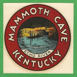 VINTAGE ORIGINAL 1946 GOLDFARB "MAMMOTH CAVE" KENTUCKY STATE WATER DECAL ART - Picture 1 of 2