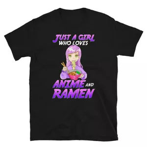 Anime & Ramen Girl Cute Kawaii Otaku Japan Kanji Ramen Anime Otaku Manga Tee - Picture 1 of 5