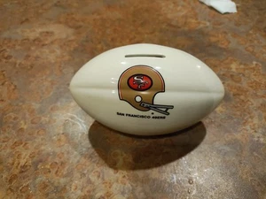 Vintage San Francisco 49ers Ceramic Football Bank - Picture 1 of 3