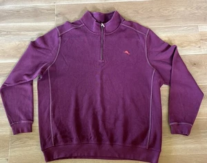 Felpa pullover mezza zip uomo Tommy Bahama XXXL 3XL maglione 1/4 zip - Foto 1 di 5