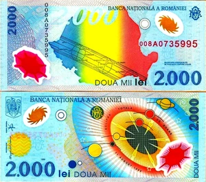 ROMANIA 2000 LEI 1999 P-111 UNC - Imagen 1 de 1