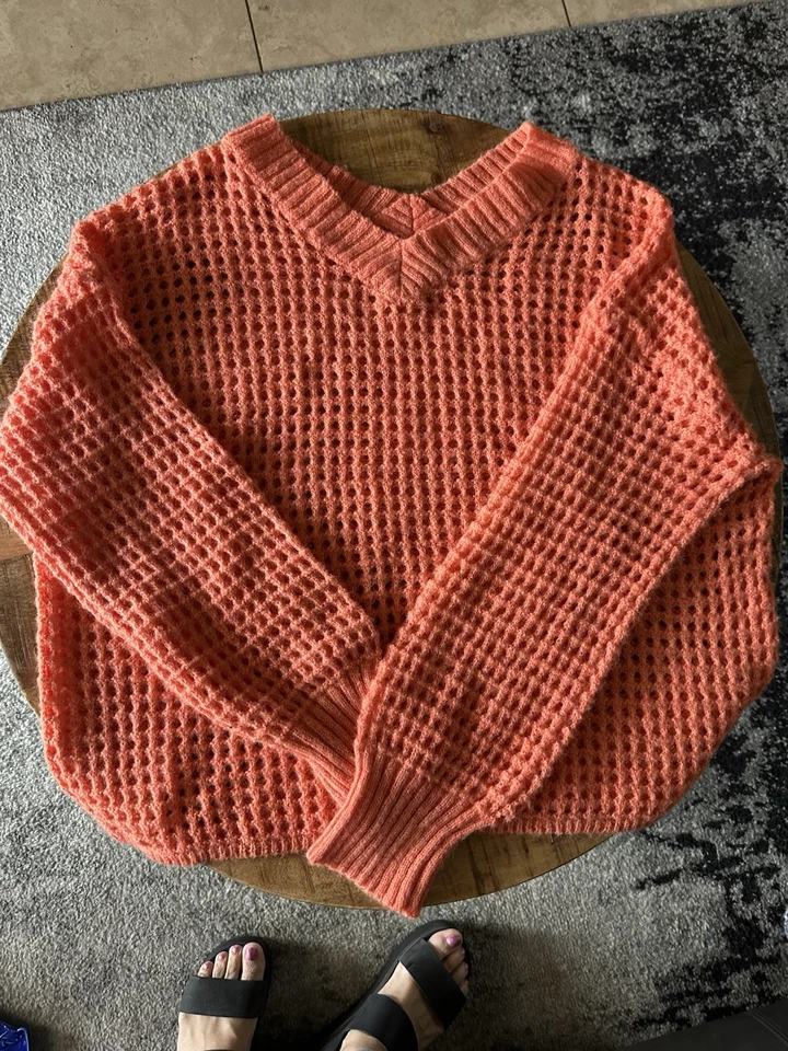 SUÉTER DE PUNTO ABIERTO RAPSODY PRIMAVERA CORAL TALLA L Foto 1 de 3