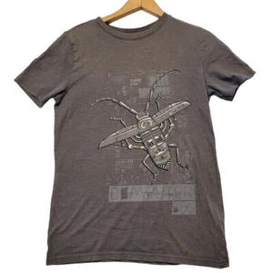 Cat and Jack Computer Bug Short Sleeved Gray Graphic T Shirt Tee Boys XL 16 & - Picture 1 of 10