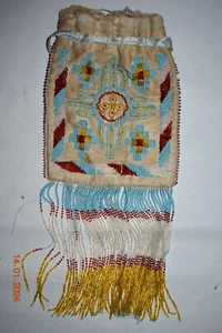 APACHE RITUAL BEADED BAG 16" BEAUTIFUL! - Picture 1 of 3