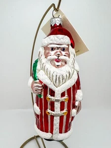 1995 Patricia Breen "Striped Santa" RETIRED Handmade Hanging Ornament #9550 - Picture 1 of 10