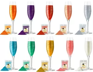 Glitter commestibili premium 5g per bevande e cocktail bevande shimmer in polvere | 10 colori - Foto 1 di 31