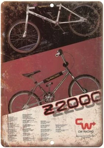 10" x 7" Metal Sign - Z2000 CW Racing BMX - Vintage Look Reproduction B188 - Picture 1 of 2