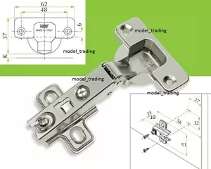 Zipper hinges (element) top furniture kitchen doors D.35 Fgv - Picture 1 of 1