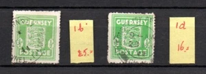 German occupation of Guernsey 1941 old stamps (Michel 1 b and 1 d) nice used - Picture 1 of 2
