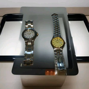 2 NOS Herren Seiko Uhr mit Armbändern Attrappengehäuse 4 Teile/Reparaturen "ohne Uhrwerke" - Bild 1 von 5