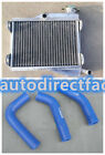 Aluminum Radiator + Blue Silicone Hose Kit For Yamaha Rd250 Rd350 Lc 4L0 4L1
