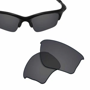Polarized Replacement Lenses for-OAKLEY Half Jacket XLJ Sunglasses Solid Black - Picture 1 of 5