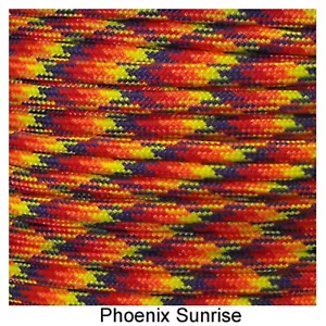 Phoenix Sunrise Paracord 50 pies 550 lb 7 hilos camping supervivencia kit cuerda - Imagen 1 de 2