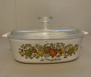 Vtg 2 Qt Corning Ware A-2-B Spice of Life La Marjolaine 22 Casserole Dish w/ Lid - Picture 1 of 12
