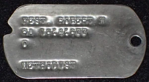 Cold War US Army Personnel ID Disc "Dog Tag" Robert W. FEST - RA Enlisted Vol. - Picture 1 of 5