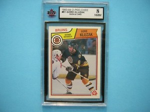 1983/84 O-PEE-CHEE NHL HOCKEY CARD #51 GORD KLUZAK ROOKIE KSA 8 NM/MT SHARP+ OPC