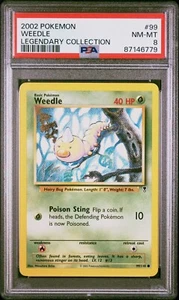 1999 Pokemon Base Legendary 99/110 Weedle PSA 8 - Bild 1 von 2