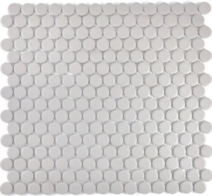 Mosaikfliese Keramik hellgrau Knopf hellgrau unglasiert WB10-0202-R10 1 Matte - Bild 1 von 4