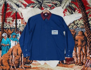 1990s Y2K Tommy Hilfiger Athletic Navy Blue Jogger Zip-Up Cotton Jacket Sz M/L - Picture 1 of 8
