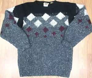 VTG BASCO SKI SWEATER 100% WOOL KNIT CREWNECK Sz MEDIUM, M - Picture 1 of 5