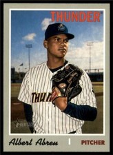 2019 Topps Heritage Minors Base #174 Albert Abreu - Trenton Thunder