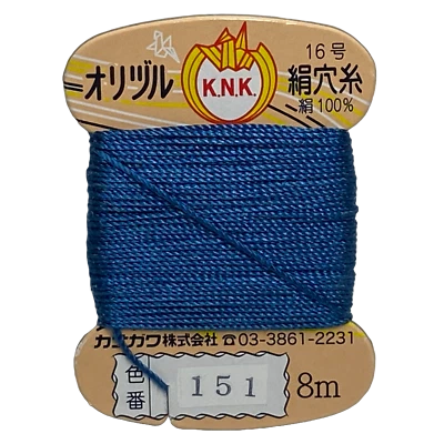Kanagawa Orizuru 008 Silk Mini-Card Thread, 23 dtex 16x3, 8m, 30 Vibrant Colors - Image 1 of 4