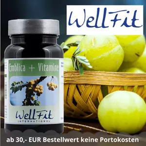 Wellfit- Emblica / Amla / Amalaki Plus 60 Kapseln Vitamin C / B1 / B2 / B9 / B12 - Bild 1 von 3