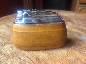 MID CENTURY TABLE LIGHTER MID CENTURY Gas Ronson BY DESIGN IN WOOD 1960S 1970S - Picture 1 of 5