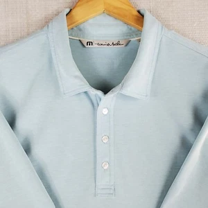 TRAVIS MATHEW Größe XL Herren hellblau Performance Pima Blend Golf Poloshirt - Bild 1 von 12