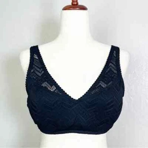 Top de bikini de ganchillo negro con aros SOMA para mujer talla XL - Imagen 1 de 11