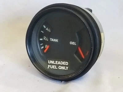 1974-1989 Porsche 911 Fuel Oil Pressure Level Combo Gauge Instrument Cluster OEM - Image 1 of 4