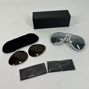 Porsche Design Sunglasses P'8613 64 mm White Aviator P8613-C-6414-135 - Picture 1 of 16