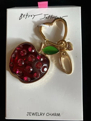 Betsey Johnson красное яблоко брелок / сумка подвеска новый - Изображение 1 из 4
