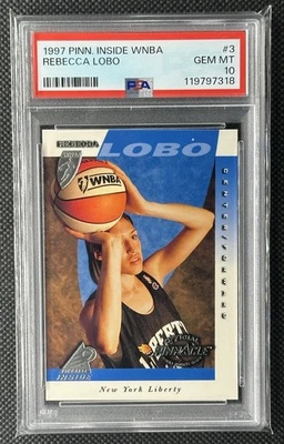 1997 Pinnacle Inside WNBA Rebecca Lobo Rookie RC #3 PSA 10 - Image 1 of 2