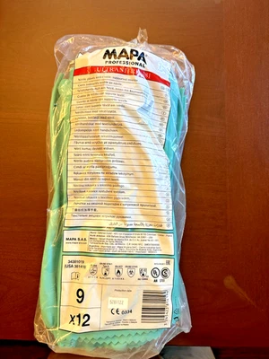 Juego de 10 Guantes de Nitrilo MAPA Stansolv Talla 9 Foto 1 de 2