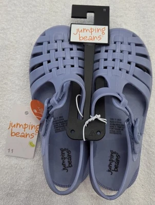 Sandalias Jumping Beans punta cerrada azules niña pequeña talla 11 mediana nuevas con etiquetas Foto 1 de 4
