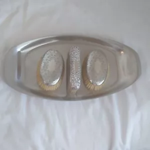 Set di 3 pennelli da vanità vintage in argento sterling, firmati - Foto 1 di 9