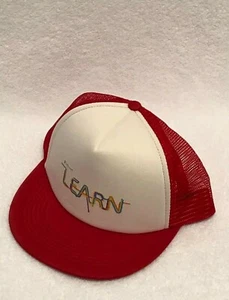 Microsoft Truckermütze Netzrücken Druckknopflasche weiß & rot LERNEN Windows OSFA - Bild 1 von 11