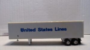 Vintage Road Champs HO Scale United States Lines Cargo Semi Trailer China