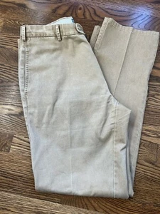Peter Millar Pants Mens 35 Khaki British Tan Twill Pima Cotton Chino - Picture 1 of 10