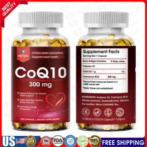 Coenzyme Q-10 300mg Antioxidant, Heart Health Support, Increase Energy & Stamina - Picture 1 of 14