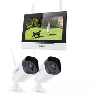 ANNKE WIFI 3MP Überwachungskamera 7'' Monitor Zwei-Wege-Audio IP Kamera 4CH NVR - Bild 1 von 8