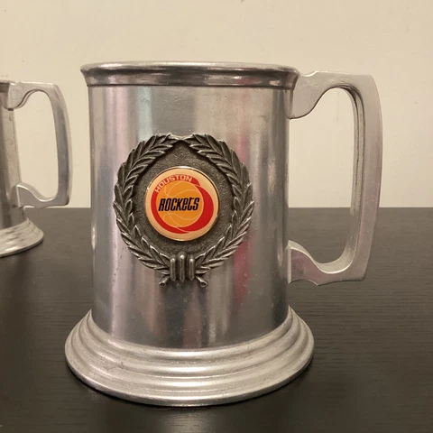 HOUSTON ROCKETS NBA Champions Commemorative Souvenir Beer Stein Metal Mug Cover