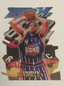 Charles Barkley 1997-98 Topps Stadium Club Triumvirate Die-Cute SSP Luminescent - Picture 1 of 10